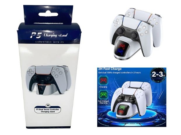 &u++ BASE CARGADORA JOYSTICK PS5 DOBLE (6508)